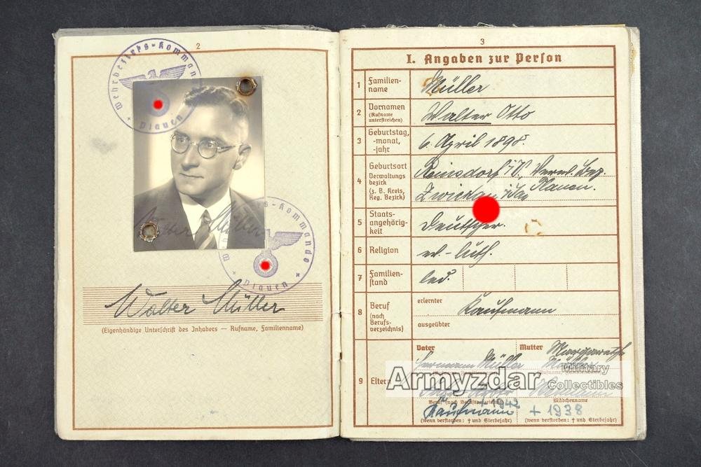 WH Wehrpaß „1./J.R.304' — image 3