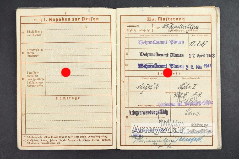 WH Wehrpaß „1./J.R.304' — image 4