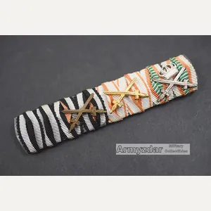 PRO DEO ET PATRIA+Für Österreich 1914-18+Frontkämpfer, EK II Ribbon bars