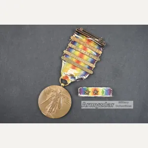 US Inter-Allied Victory Medal + 4 bars