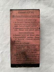 WH (Heer) FF33 Field Telephone Battery -1941-