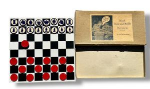 German WWII Schach-Dame und Mühle