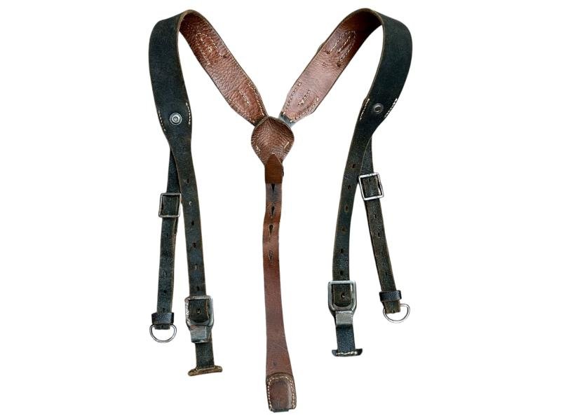 German WWII Leather Y-Straps — image 2
