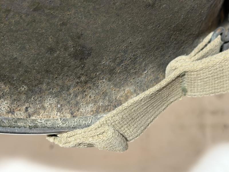 US M1 Fixed Bale Battle Damage Helmet Shell — image 13