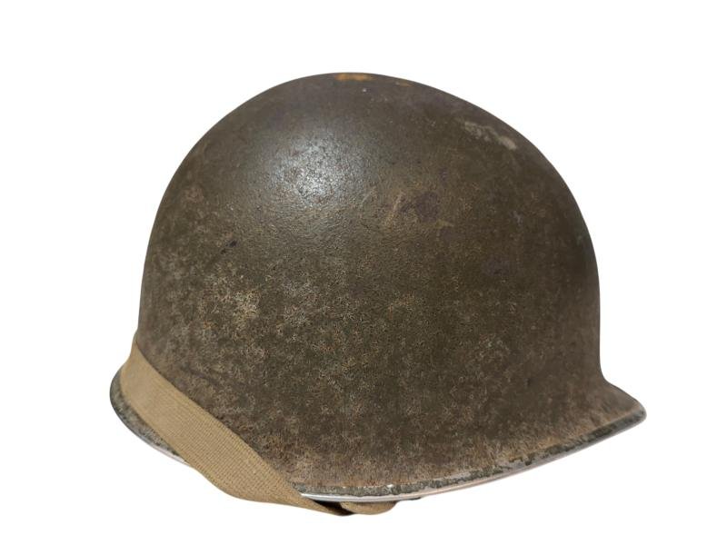 US M1 Fixed Bale Battle Damage Helmet Shell — image 5