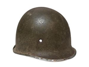 US M1 Fixed Bale Battle Damage Helmet Shell