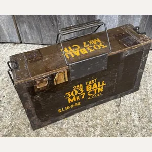 WW2 Vickers .303 Ball wooden ammunition belt box