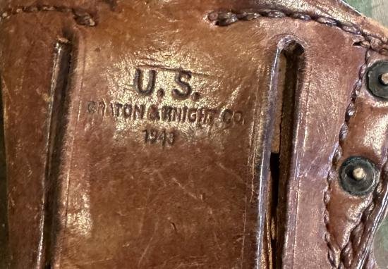 World War 2 - U.S. Graton & Knight M1916 Modified Pistol Holster — image 3
