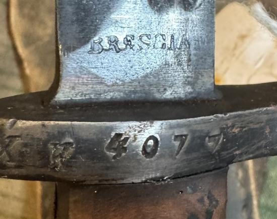 WW2 Italian Carcano Bayonet with frog — image 6