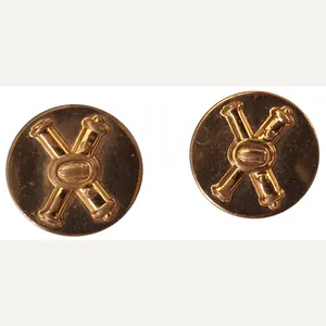 2 American WW2 Coastal Artillery Collar Disc's