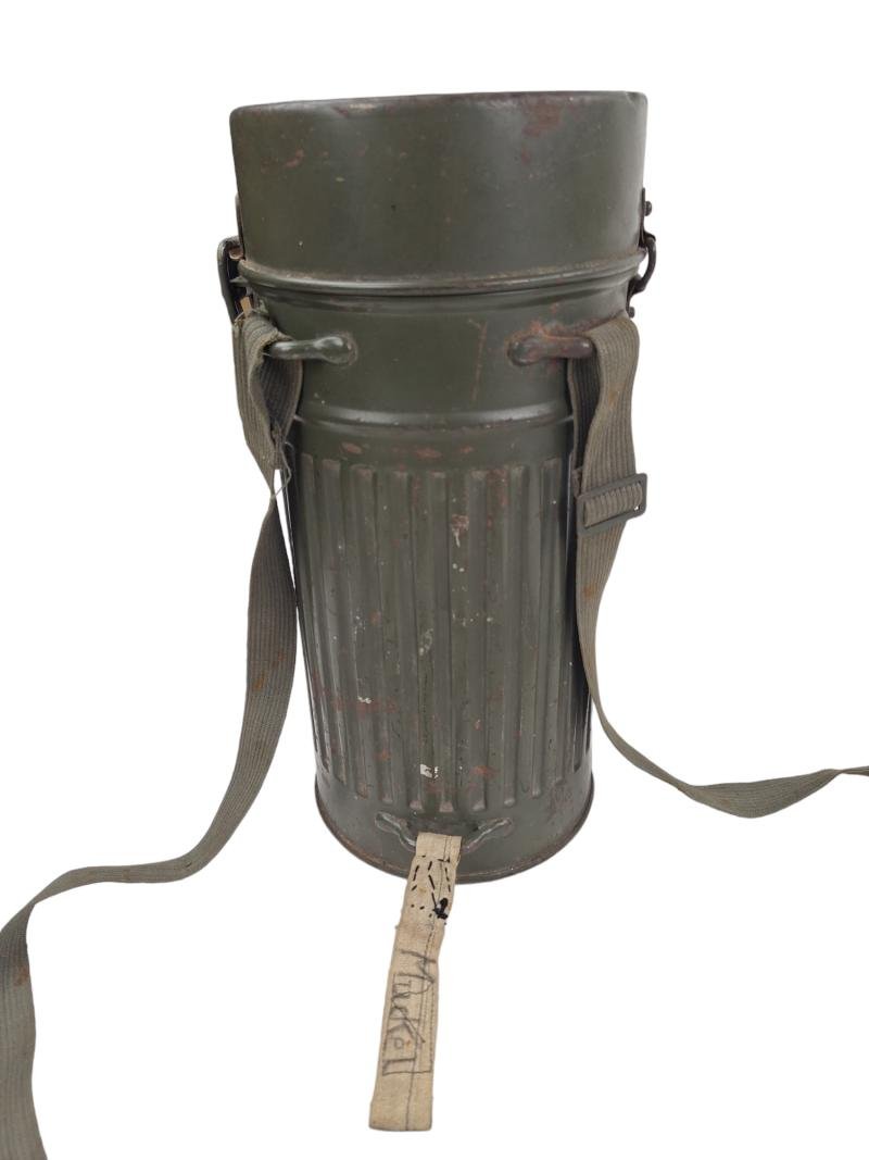 in a very nice used condition A wehrmacht empty gasmask cannister — image 6