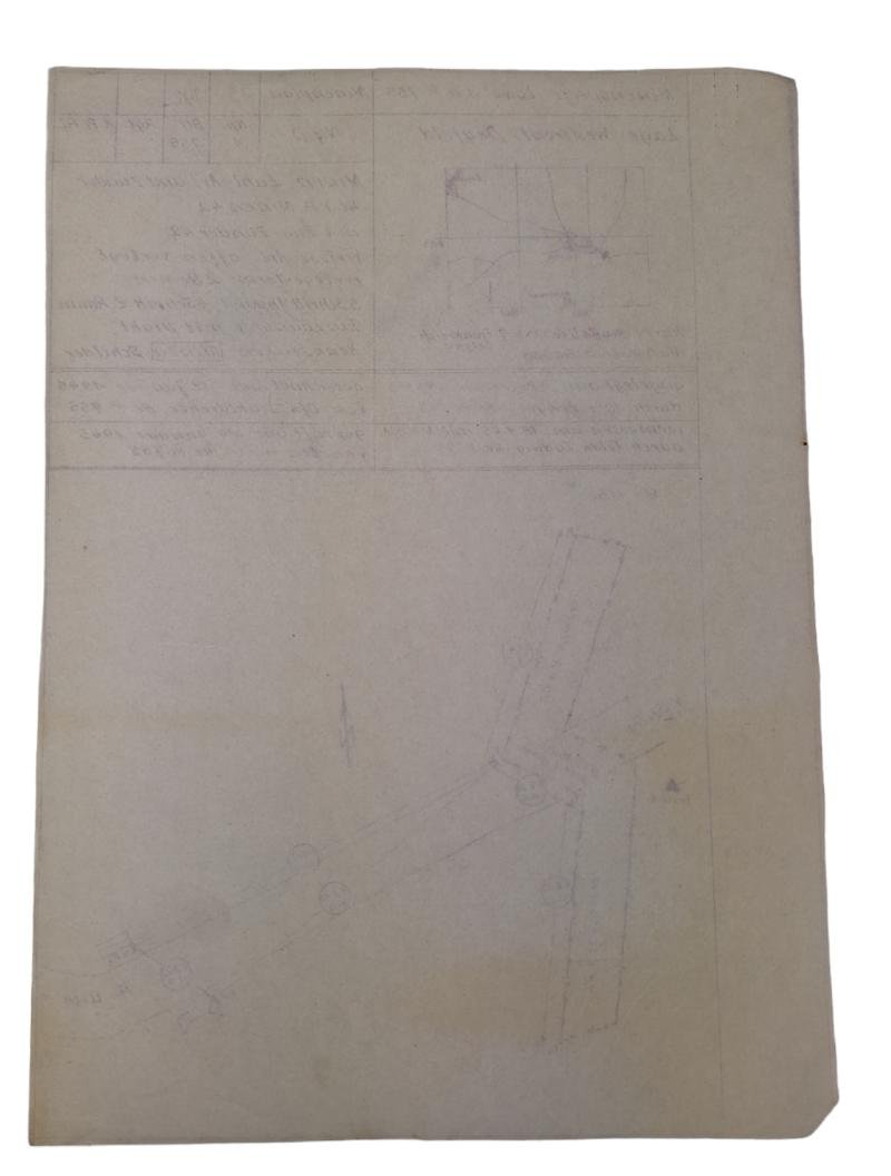 a german WW2 period Battle of the Bulge drawn mine maps — image 6