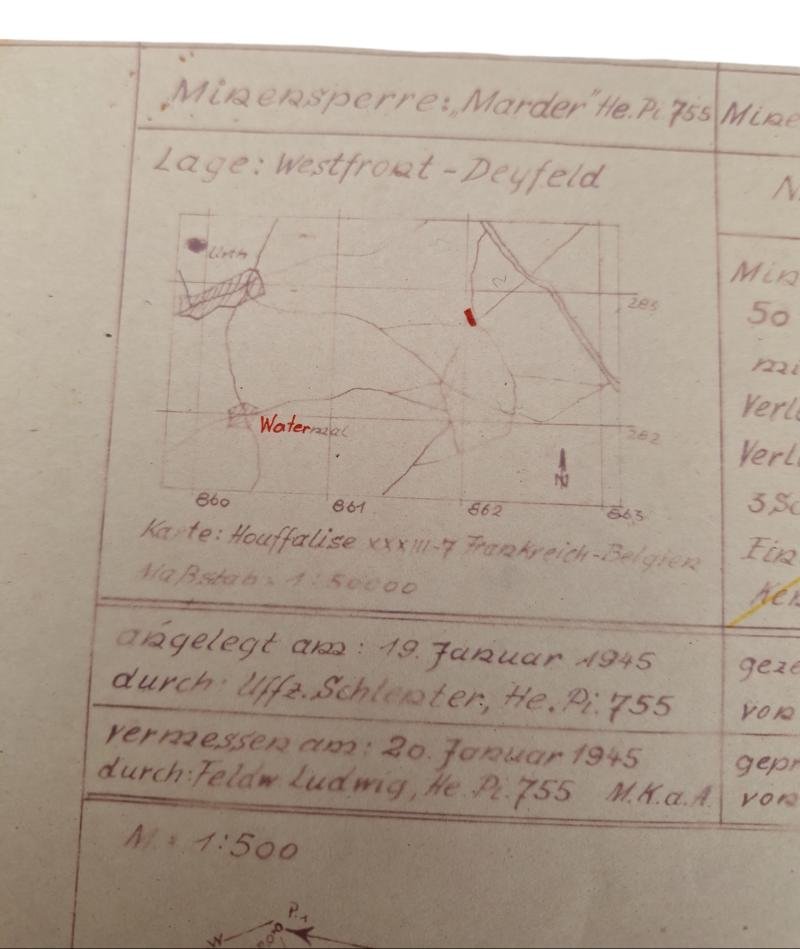 a german WW2 period Battle of the Bulge drawn mine — image 4