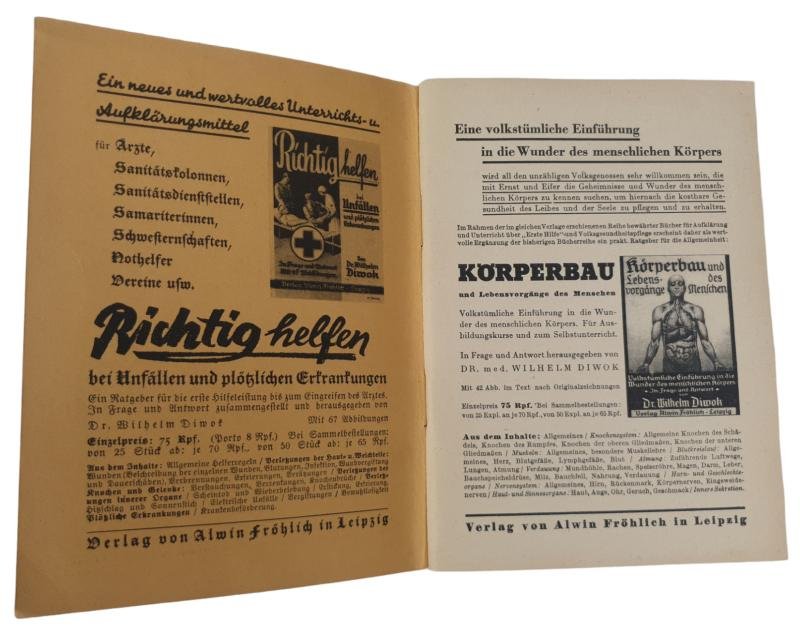 A german ww2 red cross emergency bandaging technique instruction booklet — image 2