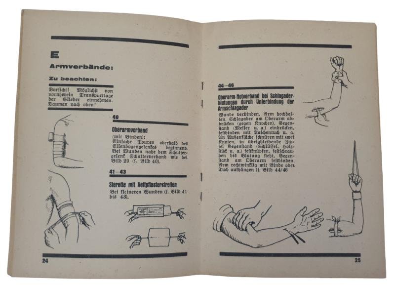A german ww2 red cross emergency bandaging technique instruction booklet — image 3