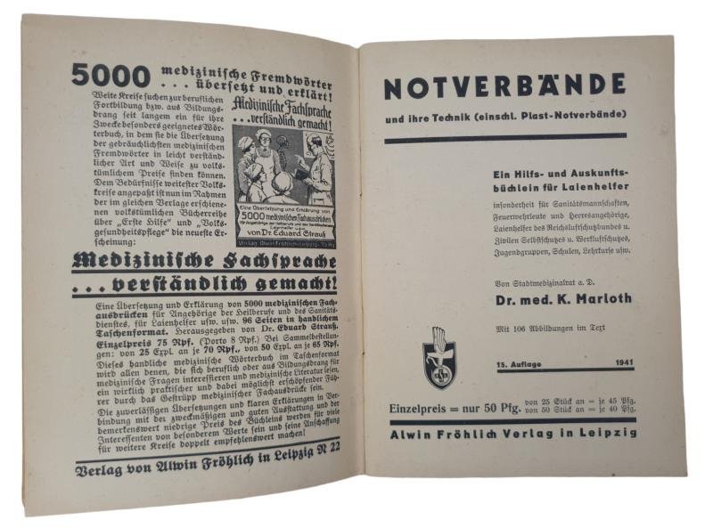 A german ww2 red cross emergency bandaging technique instruction booklet — image 5