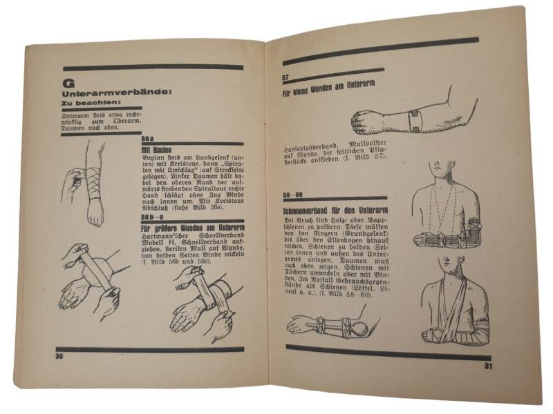 A german ww2 red cross emergency bandaging technique instruction booklet — image 7