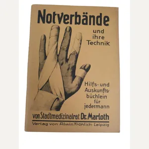 A german ww2 red cross emergency bandaging technique instruction booklet