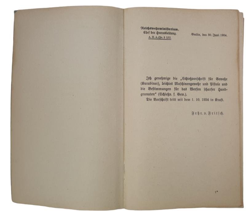 A Wehrmacht shooting instructions for rifle (carbine), light machine gun, pistol and provisions for throwing sharp hand grenades. — image 2