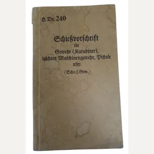 A Wehrmacht shooting instructions for rifle (carbine), light machine gun, …