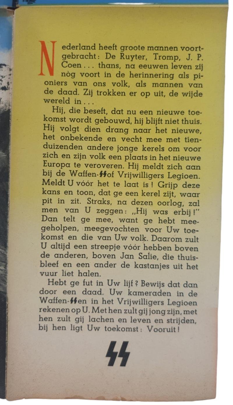 a original waffen ss dutch recruitment flyer — image 10