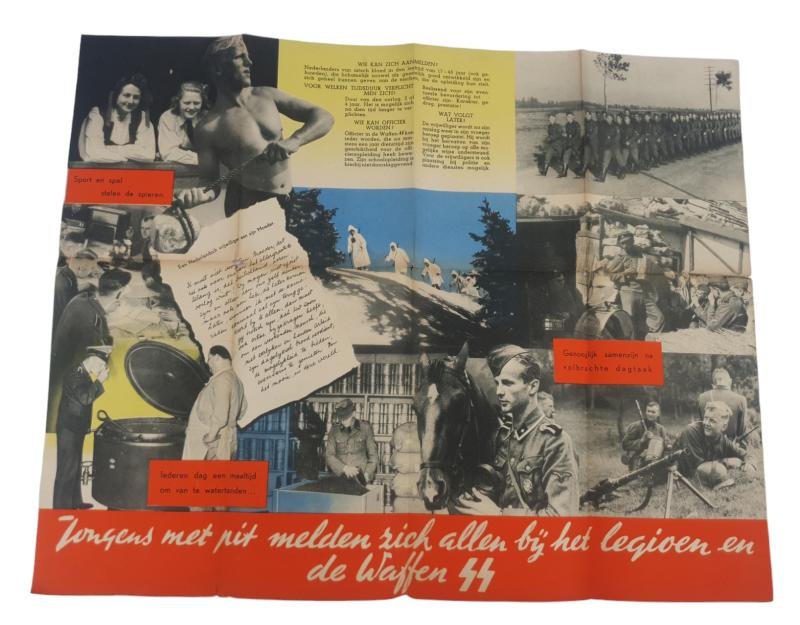 a original waffen ss dutch recruitment flyer — image 2