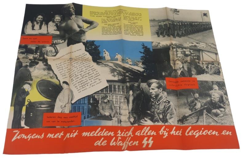 a original waffen ss dutch recruitment flyer — image 3