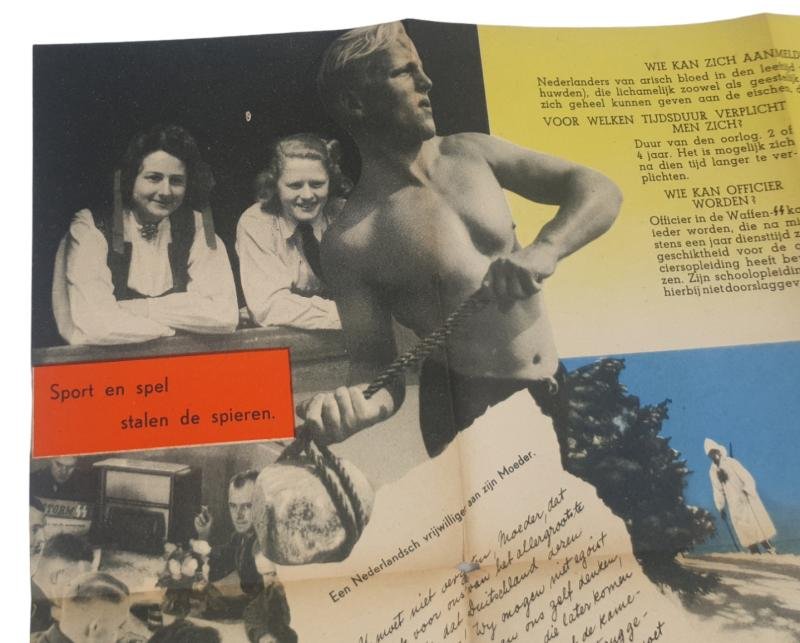 a original waffen ss dutch recruitment flyer — image 6