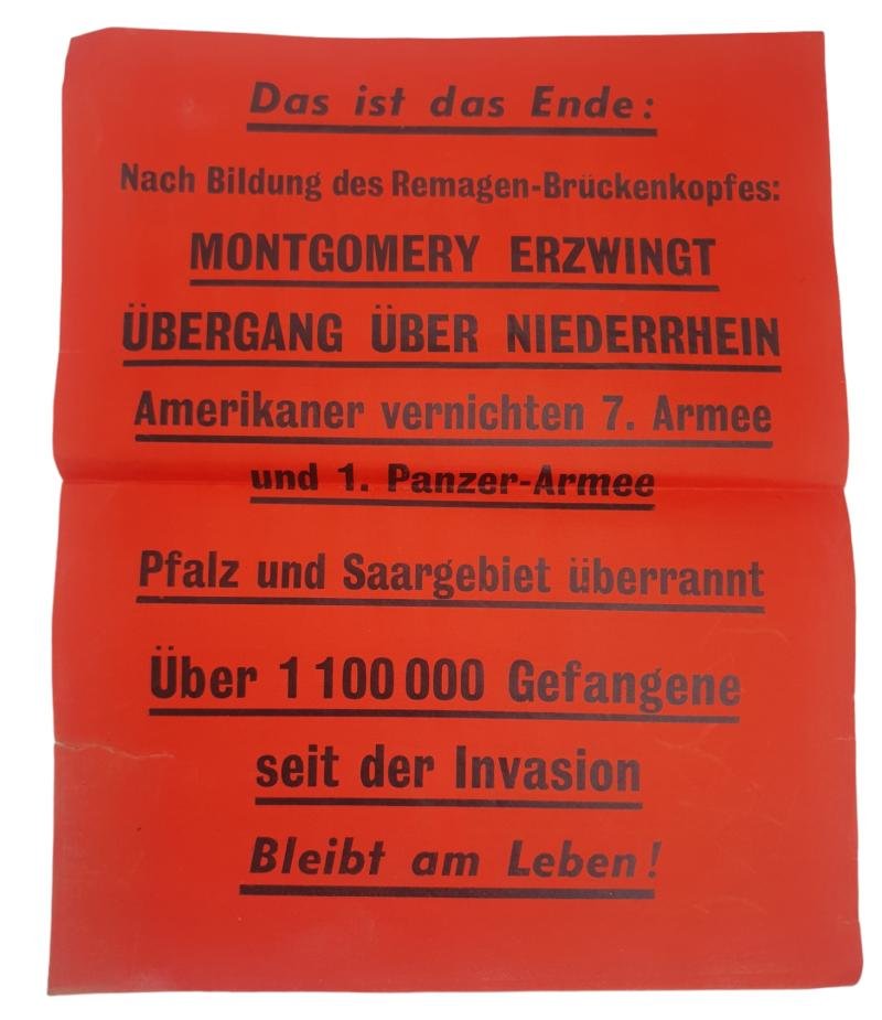 a set off 4 american ww2 propaganda drop flyer — image 3