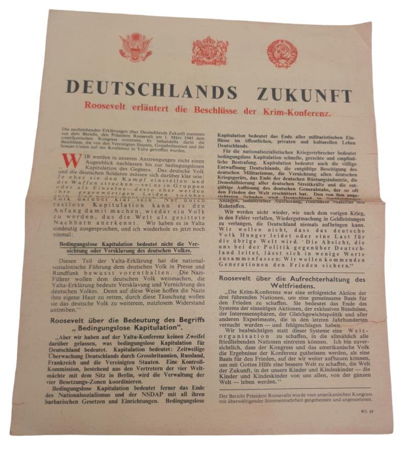 a set off 4 american ww2 propaganda drop flyer — image 4