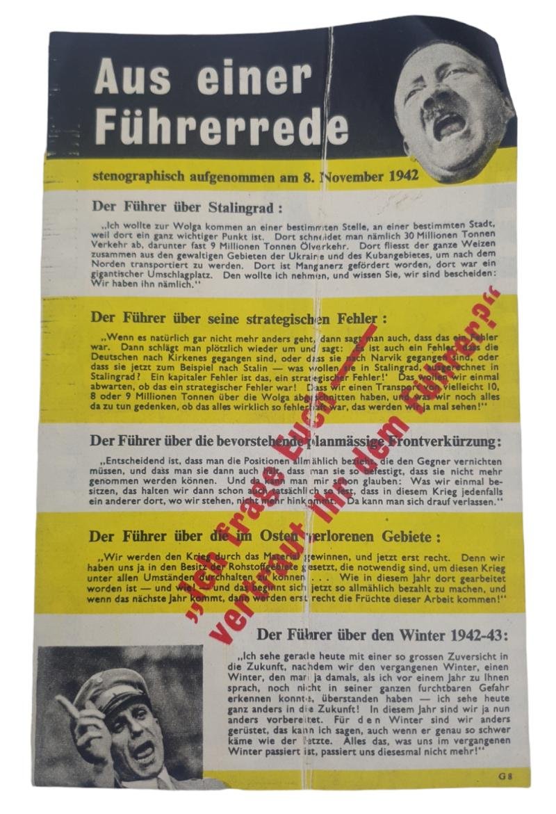 a set off 4 american ww2 propaganda drop flyer — image 6