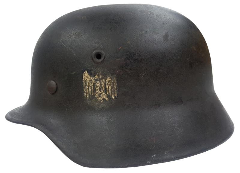 a wehrmacht et66 m35 heer single decal helmet — image 2