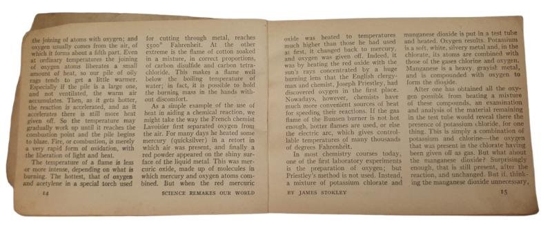 A ww2 american pocket reading book 'science remakes our world' — image 3