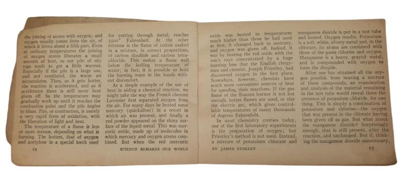 A ww2 american pocket reading book 'science remakes our world' — image 4