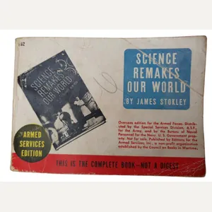 A ww2 american pocket reading book 'science remakes our world'