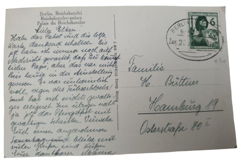a german ww2 pre-war drawn post card — image 2