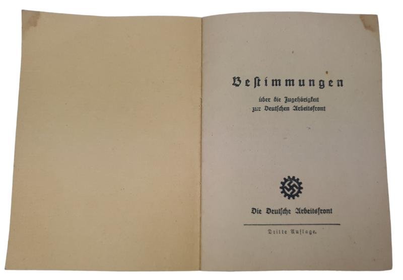 A german ww2 the provisionsabout belonging to the German Labor Front — image 2