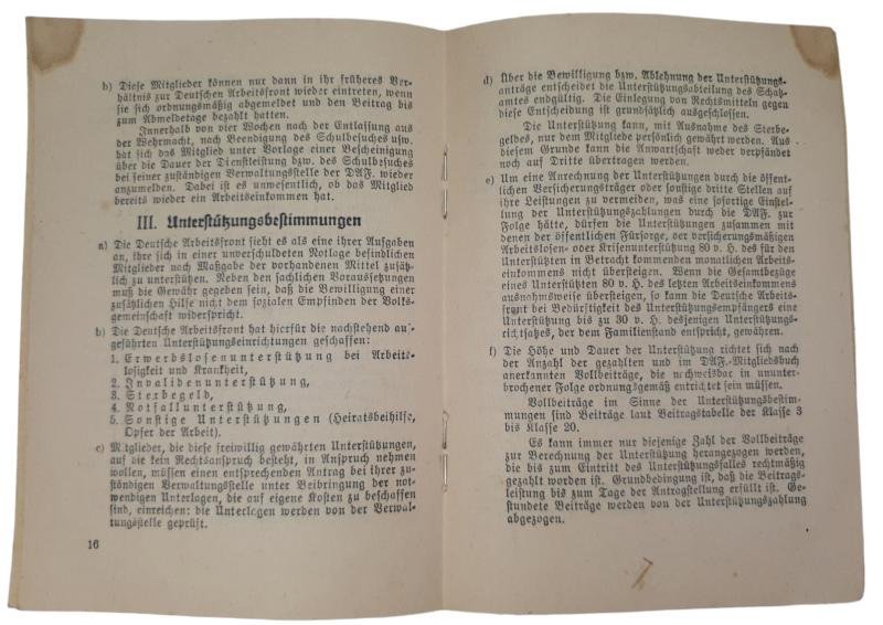 A german ww2 the provisionsabout belonging to the German Labor Front — image 3