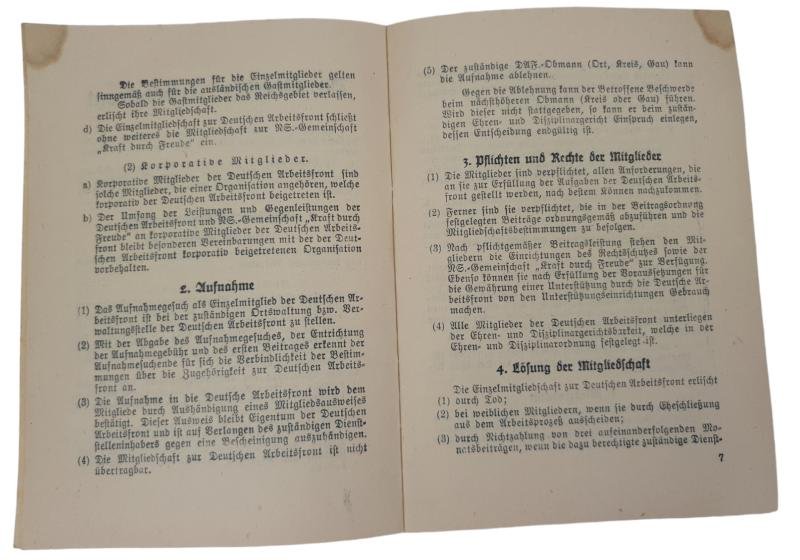 A german ww2 the provisionsabout belonging to the German Labor Front — image 4