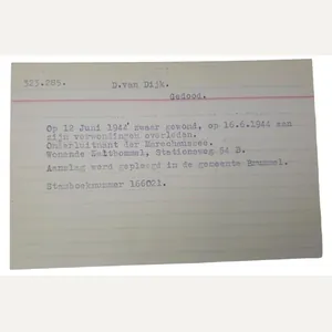 a Dutch WW2 'N.S.B' card tray