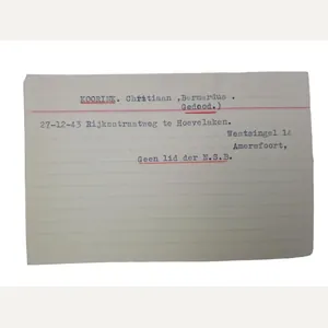 a Dutch WW2 'N.S.B' card tray