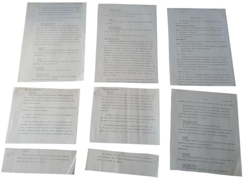 a set with 38 radio news messages from the Dutch bank in May 1940 with the invasion of Germany in the Netherlands — image 5