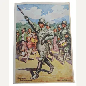 a german pre-war drawn post card