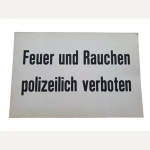 a wehrmacht ww2 sign Feuer und Rauchen polizeilich verboten