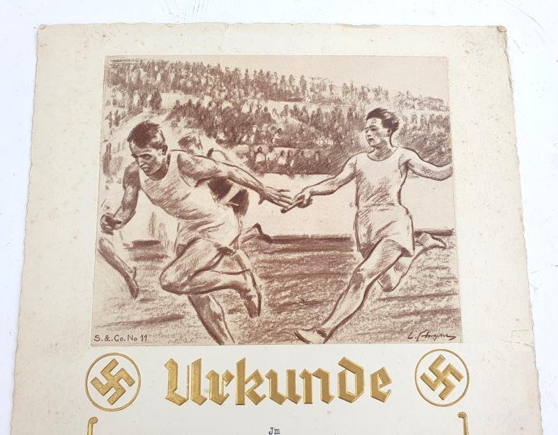 a Nazi certificat for shot putter'volballweitwurf' — image 4