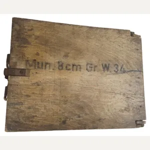 a 8cm heavy mortar ammo wooden box