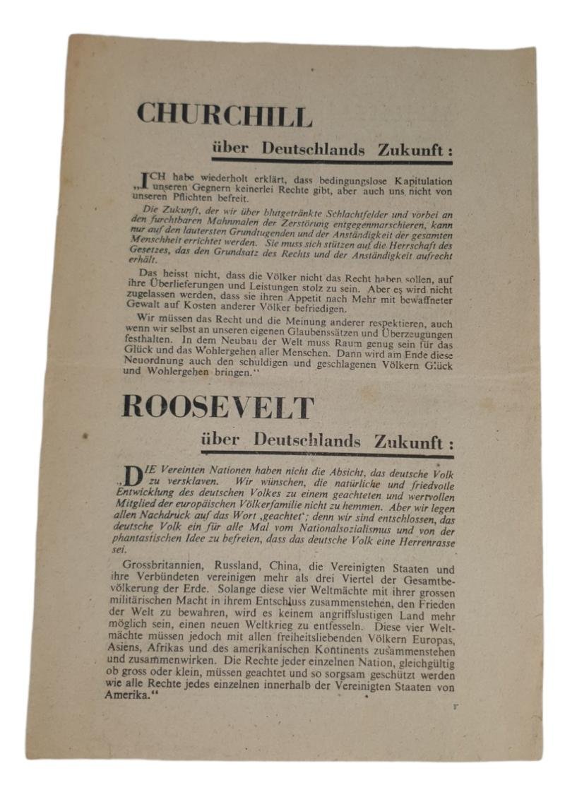 a set off 5 american ww2 propaganda drop flyer — image 7