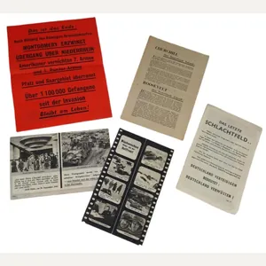 a set off 5 american ww2 propaganda drop flyer