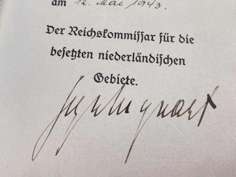 german ww2 wedding mein kampf with an original picture and negative — image 3