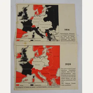 a rare german double postcard